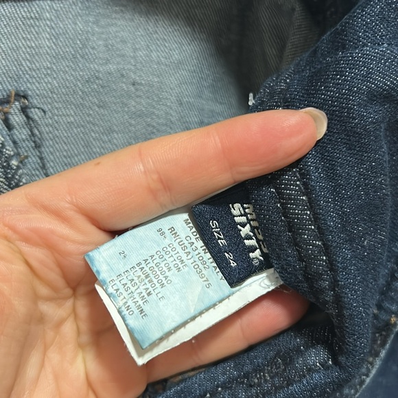 MISS SIXTY COLLECTION Denim Ruched Ankle Zip Skinny Jeans size 24 y2k vintage - Picture 11 of 12